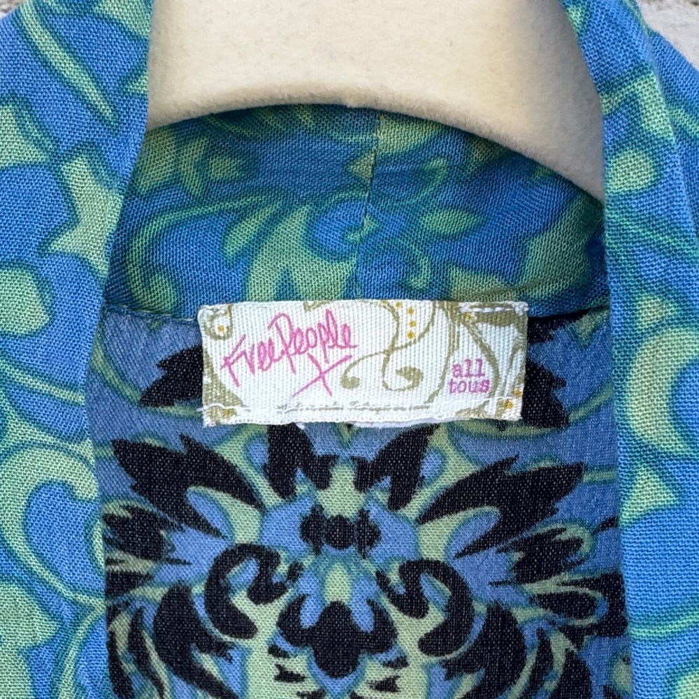 Free People Seven Wonders Maxi Kimono Duster Blue Size OS (one size) - Picture 8 of 11